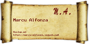 Marcu Alfonza névjegykártya
